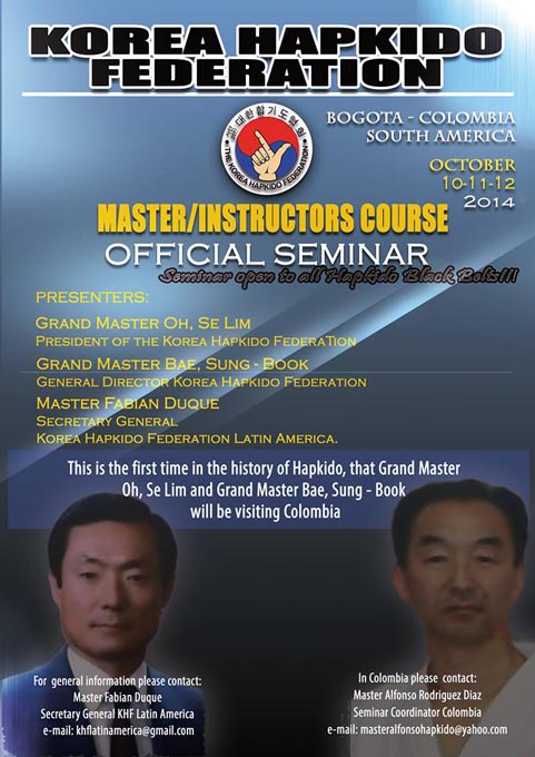 Korea Hapkido Federation Master's Course flyer